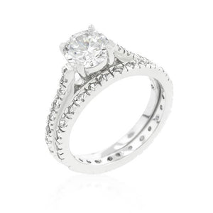 Glistening Engagement Ring Set - Jewelry Xoxo