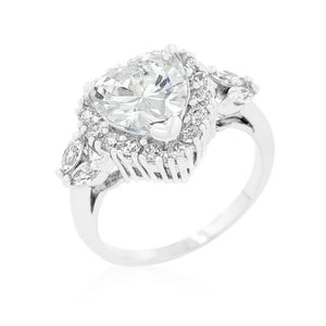 Heart Halo Engagement Ring - Jewelry Xoxo