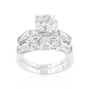 Engagement Set with Large Center Stone - Jewelry Xoxo