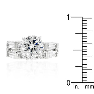 Engagement Set with Large Center Stone - Jewelry Xoxo