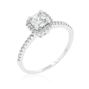 Princess Cut Halo Engagement Ring - Jewelry Xoxo