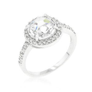 Halo Style Faceted Engagement Ring - Jewelry Xoxo