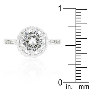 Royal Crest Filigree Cubic Zirconia Ring - Jewelry Xoxo
