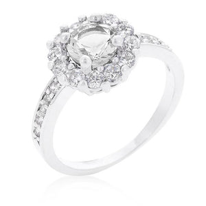 Bella Birthstone Engagement Ring in Clear - Jewelry Xoxo