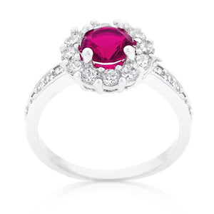 Bella Birthstone Engagement Ring in Pink - Jewelry Xoxo