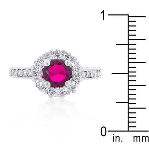 Bella Birthstone Engagement Ring in Pink - Jewelry Xoxo