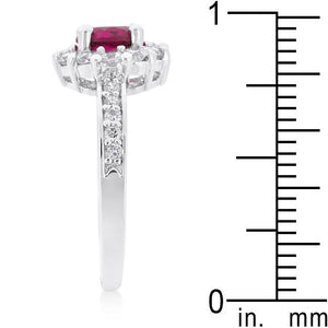 Bella Birthstone Engagement Ring in Pink - Jewelry Xoxo