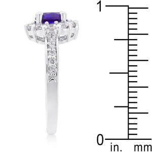 Lavender Halo Engagement Ring - Jewelry Xoxo