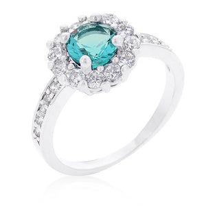 Bella Birthstone Engagement Ring in Blue - Jewelry Xoxo