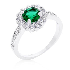 Bella Birthstone Engagement Ring in Green - Jewelry Xoxo