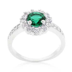 Bella Birthstone Engagement Ring in Green - Jewelry Xoxo