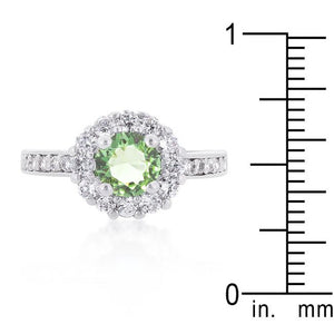 Bella Birthstone Engagement Ring in Green - Jewelry Xoxo