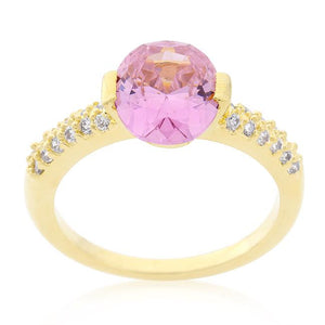 Pink Oval Cubic Zirconia Engagement Ring - Jewelry Xoxo