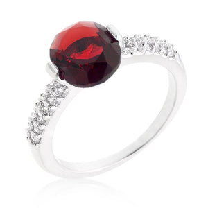 Red Oval Cubic Zirconia Engagement Ring - Jewelry Xoxo