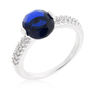 Blue Oval Cubic Zirconia Engagement Ring - Jewelry Xoxo