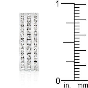 Triple Row Crystal Eternity Band - Jewelry Xoxo