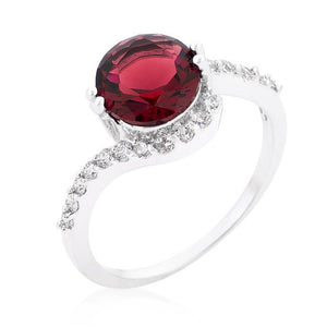 Red Swirling Engagement Ring - Jewelry Xoxo