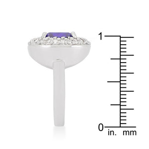 Micropave Purple Bridal Cocktail Ring - Jewelry Xoxo