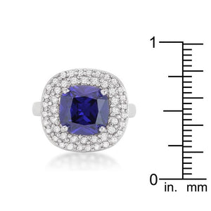 Micropave Lavender Purple Bridal Cocktail Ring - Jewelry Xoxo