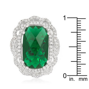 Green Cocktail Crest Ring - Jewelry Xoxo