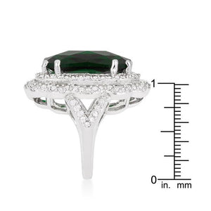 Green Cocktail Crest Ring - Jewelry Xoxo