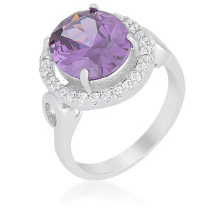 Amethyst Halo Cocktail Ring - Jewelry Xoxo