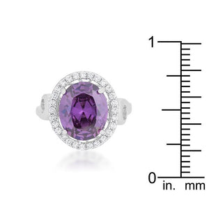 Amethyst Halo Cocktail Ring - Jewelry Xoxo