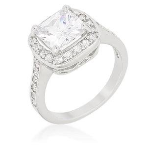 Halo Style Cushion Cut Engagement Ring - Jewelry Xoxo