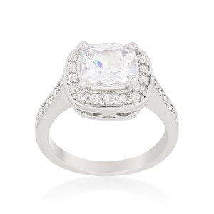 Halo Style Cushion Cut Engagement Ring - Jewelry Xoxo