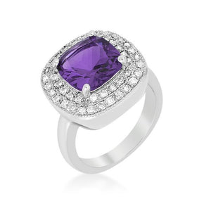 Purple Bridal Cocktail Ring - Jewelry Xoxo