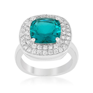 Aqua Bridal Cocktail Ring - Jewelry Xoxo