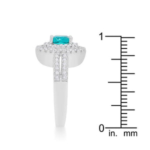 Micro-Pave Aqua Vintage Ring - Jewelry Xoxo