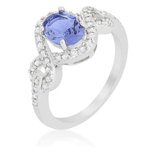 Tanzanite Halo Pave Cocktail Ring - Jewelry Xoxo