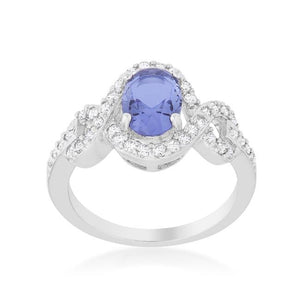 Tanzanite Halo Pave Cocktail Ring - Jewelry Xoxo