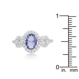 Tanzanite Halo Pave Cocktail Ring - Jewelry Xoxo