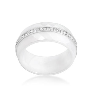 Ceramic Band Ring - White - Jewelry Xoxo