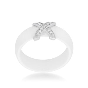 Modern Classic X Ring - White - Jewelry Xoxo