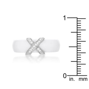 Modern Classic X Ring - White - Jewelry Xoxo