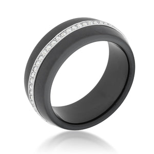 Ceramic Band Ring - Black - Jewelry Xoxo