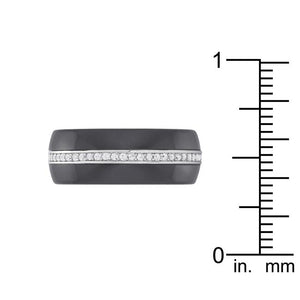 Ceramic Band Ring - Black - Jewelry Xoxo