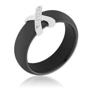 Modern Classic X Ring -Black - Jewelry Xoxo