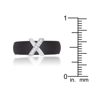 Modern Classic X Ring -Black - Jewelry Xoxo