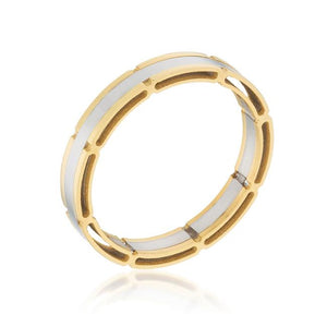 Two Tone Band Ring - Jewelry Xoxo