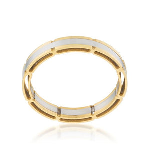 Two Tone Band Ring - Jewelry Xoxo