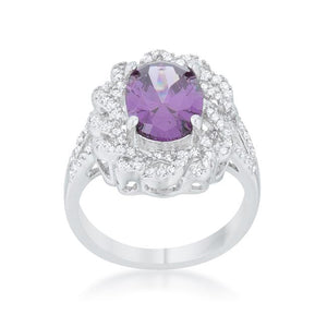 Amethyst Oval Classic Ring - Jewelry Xoxo