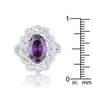 Amethyst Oval Classic Ring - Jewelry Xoxo