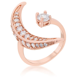 Luna .75ct CZ Rose Gold Delicate Ring - Jewelry Xoxo