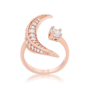 Luna .75ct CZ Rose Gold Delicate Ring - Jewelry Xoxo