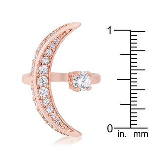 Luna .75ct CZ Rose Gold Delicate Ring - Jewelry Xoxo