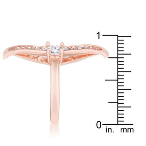 Luna .75ct CZ Rose Gold Delicate Ring - Jewelry Xoxo